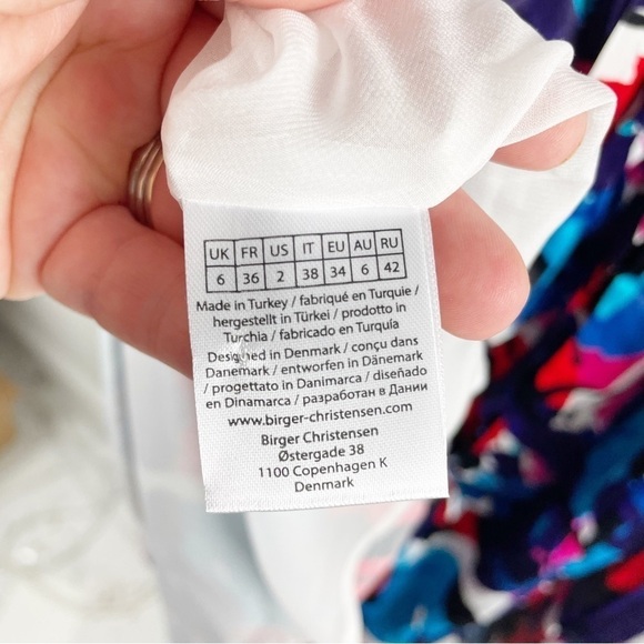 Rotate Birger Christensen Dawn Puff Sleeve Backless Midi Dress in Paint Size 2 - Picture 7 of 10